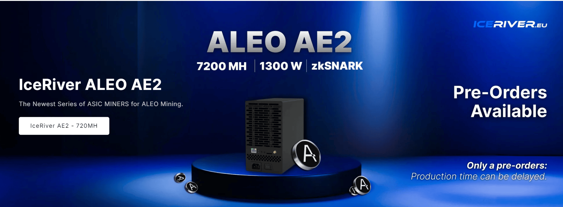 ALEO新品冰河AE2 720M高算力低能耗快速强占市场– 挖矿网